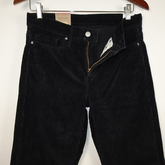 Levi's Corduroy Jeans Women's Size 29x30 Black Shaping Straight Slimming - Picture 3 of 9